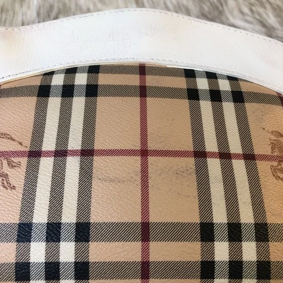 Burberry Beige/White Primrose Haymarket Crossbody Bag - Picture 9 of 13